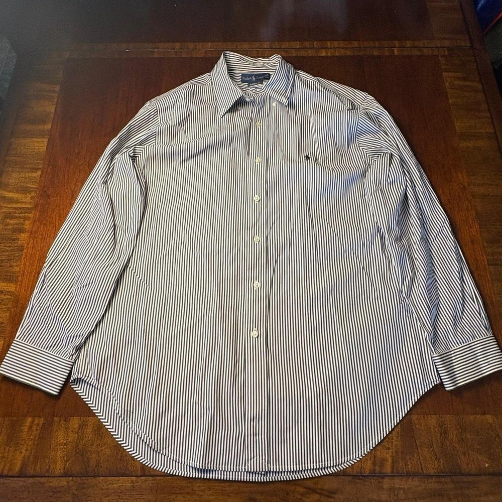 Polo Ralph Lauren Classic Fit Striped Button Down Dress Shirt 16 32/33